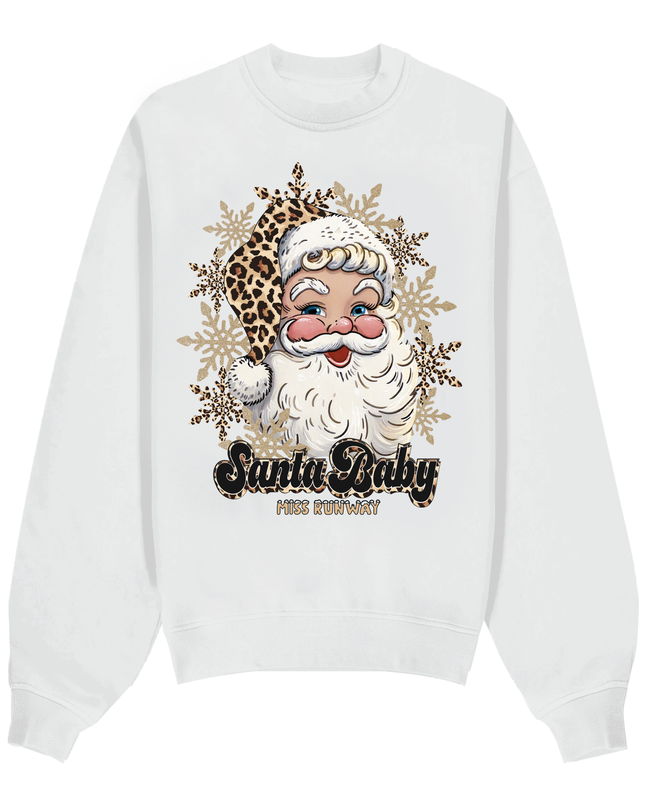 Santa Leopard Snowflakes Sweatshirt