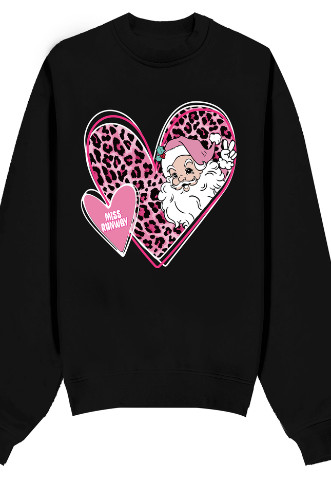 Pink Leopard Santa Sweatshirt
