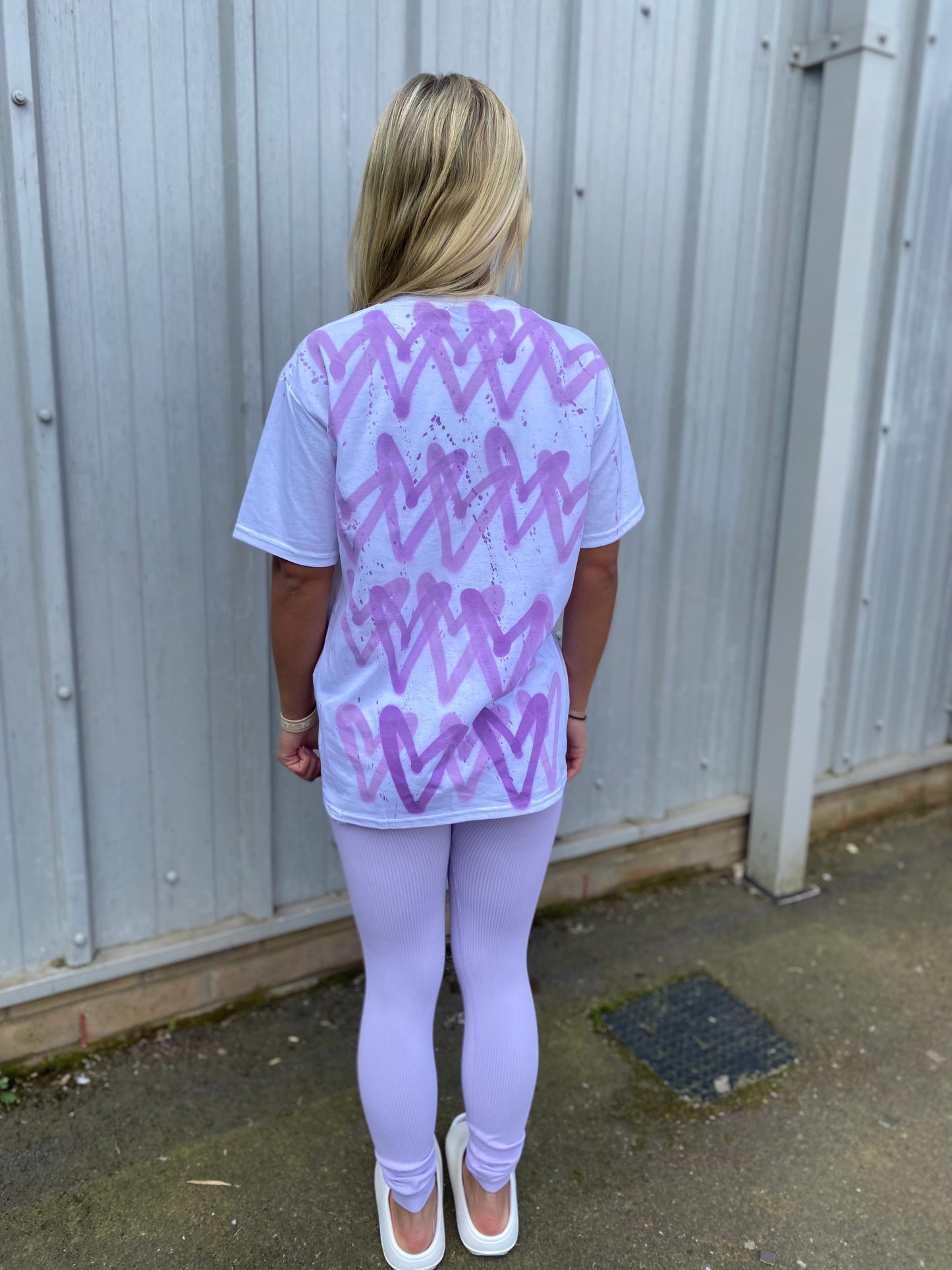 Lilac Heart T-Shirt And Legging Set