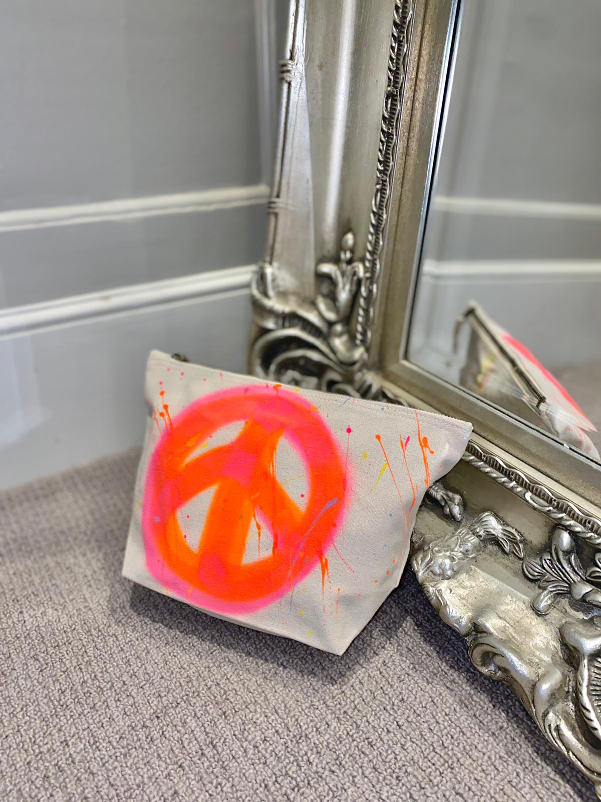 Peace Sprayed Toiletry Bag